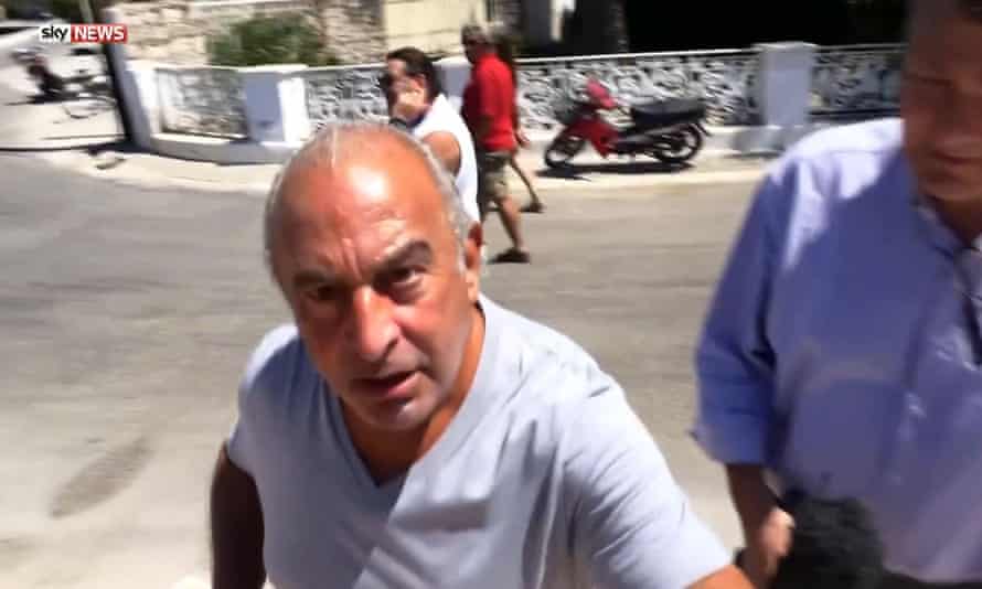 Philip Green tells Sky News to go away in Greece after questions over BHS closure