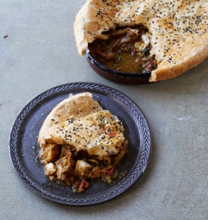 Calum Franklin’s hot and sour curried cod pie.