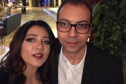 Amal Fathy and her husband Mohamed Lotfy