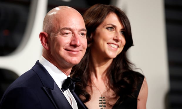 Amazon’s Jeff Bezos and his wife MacKenzie Bezos. 