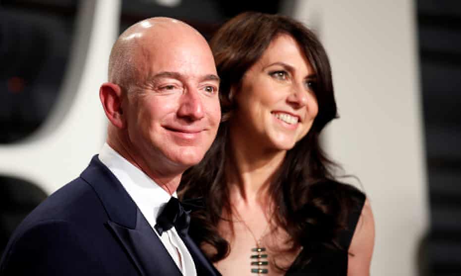 Amazon’s Jeff Bezos and his wife MacKenzie Bezos.