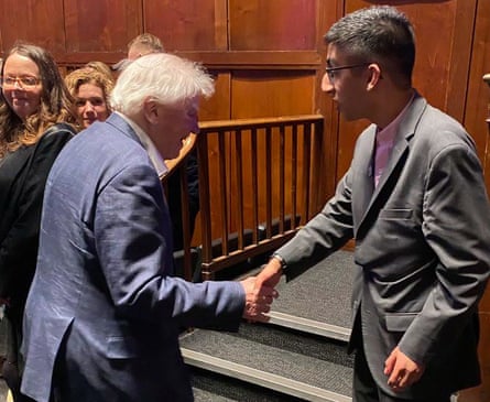 Kabir Kaul meeting David Attenborough