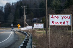 ‘Are you Saved?’ ask signs on the way out of Buckhannon.