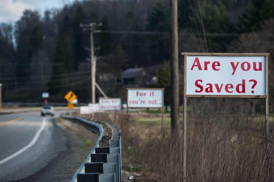 ‘Are you Saved?’ ask signs on the way out of Buckhannon.
