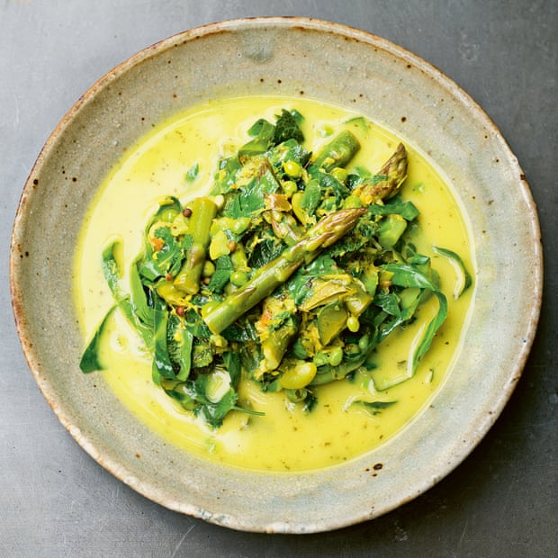 Greens, coconut curry.
