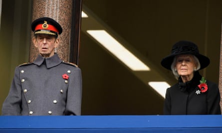 Duke of Kent and Princess Alexandra on the balcony