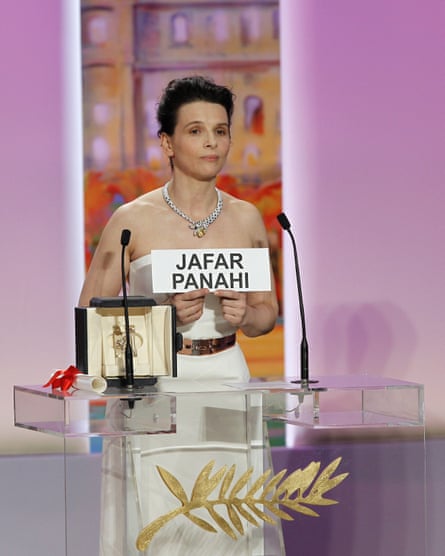 Solidarity … Juliette Binoche at Cannes in 2010.