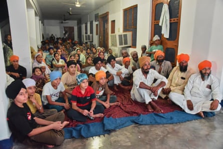 Villagers watch a special screening of the film in Punjab.