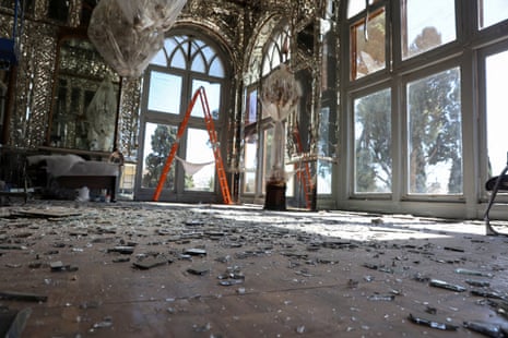 Debris at the historical monument Golestan Palace after it was damaged in an Israeli and U.S. strike, in Tehran.