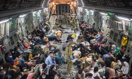 An evacuation flight from Kabul on 22 August carrying Australian citizens and visa holders.