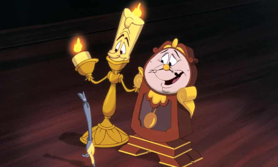 Lumière and Cogsworth from Beauty and the Beast.