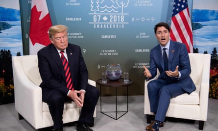 President Trump with the Canadian PM Justin Trudeau.