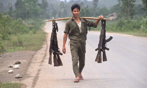 A soldier in Dung Ha, Vietnam.