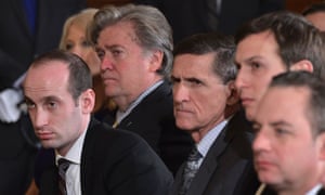 Stephen Miller, Steve Bannon, Michael Flynn, Jared Kushner and Reince Priebus.