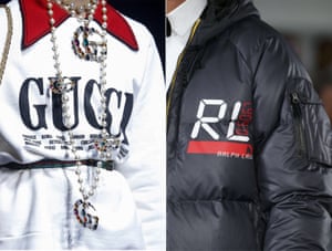 Logos We’re entering peak-labelling territory. The general vibe is if you’ve spent, then wear with intent. No use hiding your money on an inside label - it’s what’s on the outside that counts (left to right: Gucci, Ralph Lauren).