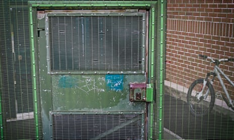 A gate at a secure unit for children