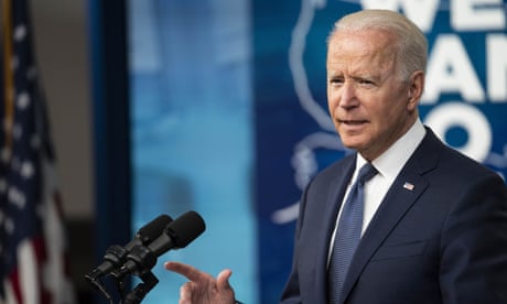 Joe Biden speaks about the coronavirus response in Washington DC on Tuesday.