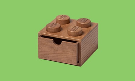 Stackable wooden Lego drawer