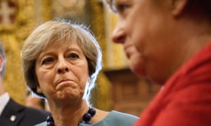Theresa May with Angela Merkel at the Malta Informal Summit in February 2017.