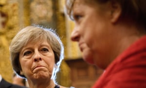 Theresa May and Angela Merkel visiting a cathedral in Malta