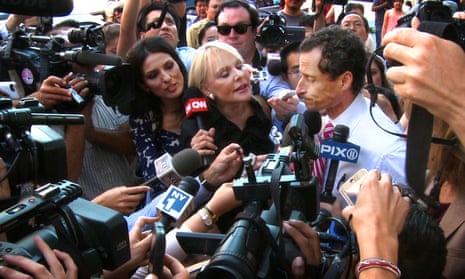 Anthony Weiner faces the press in 2013.