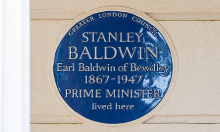 The blue plaque next to the front door shows that former prime minister Stanley Baldwin lived at the property.