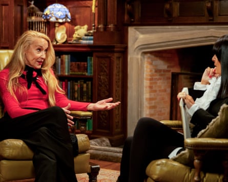 Jerry Hall talking to Claudia Winkleman