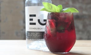 A Basil Bramble Sling from Edinburgh Gin Distillery