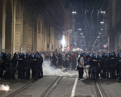 A rally in memory of Fakir in Piazza Maggiore and Piazza del Nettuno in Bologna, Italy.