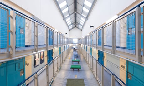 The interior of a prison cell block