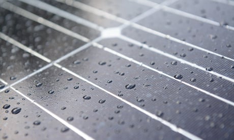 moisture on a solar panel
