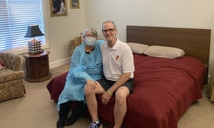 Mary Daniels got a job as a dishwasher just so she could visit her husband Steve who lives in a nursing home in Jacksonville, Florida.