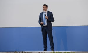 Greek minister of tourism Harry Theoharis. Credit: Dimitrios Karvountzis/Pacific Press/REX/Shutterstock