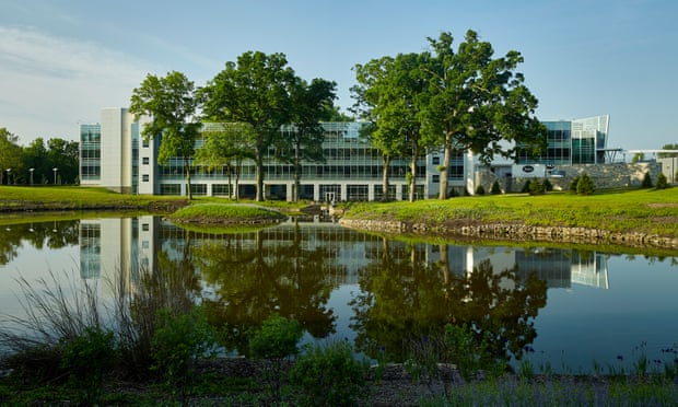 The office campus includes over a mile of walking trails for employees.