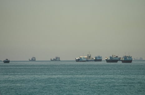 Ships at sea.