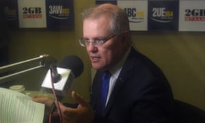 Federal treasurer Scott Morrison at a radio interview