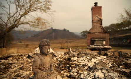 A destroyed home in Calistoga, in California’s Napa Valley.