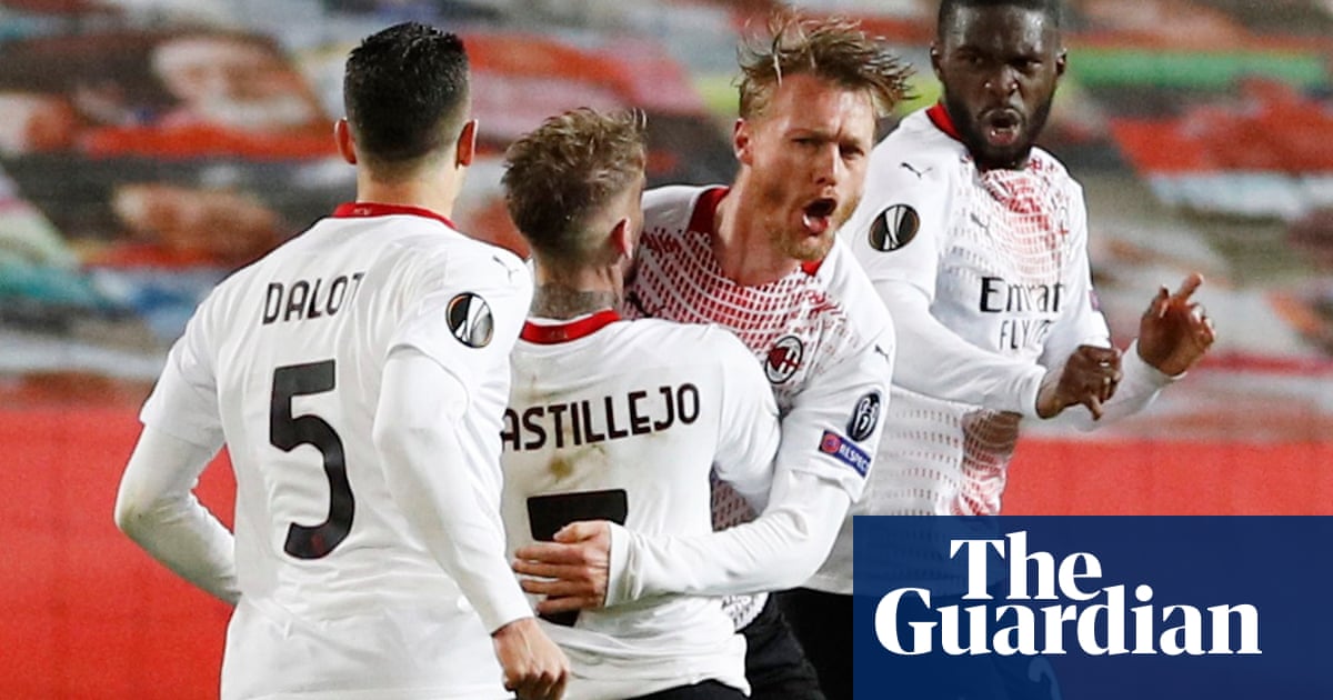Manchester United denied win against Milan by Simon Kjær’s late equaliser