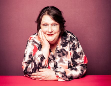 Kathy Burke with her chin in her hand