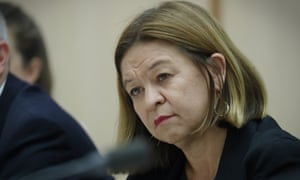 Michelle Guthrie at Senate estimates on Tuesday. The ABC has lost almost 1,000 jobs since 2014, estimates was told.