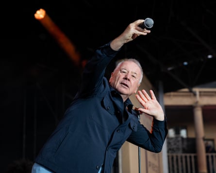 Jim Kerr of Simple Minds at the Piece Hall in Halifax in 2025.