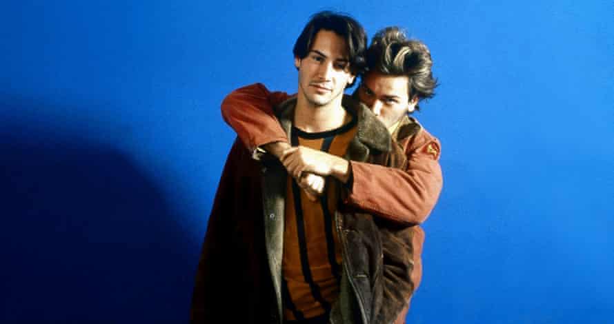 Keanu Reeves with River Phoenix in My Own Private Idaho