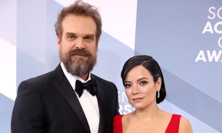 Super-power couple ... Harbour with wife Lily Allen.