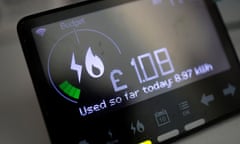 A smart energy meter in a home in Walthamstow, east London.