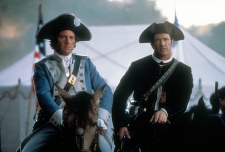 Tchéky Karyo, left, with Mel Gibson in The Patriot, 2000.