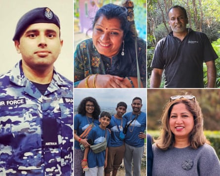 Australian’s missing in Nepal as of Friday, 28 August. Clockwise from left: Karan Bhardwaj, Chitra Venkatraman, Venkatraman Balakrishnan, Sumi Adhikari and family: Shylaja Muralitharan, Aarush Muralitharan, Ashwin Muralitharan & Chandrasekaran Muralitharan.