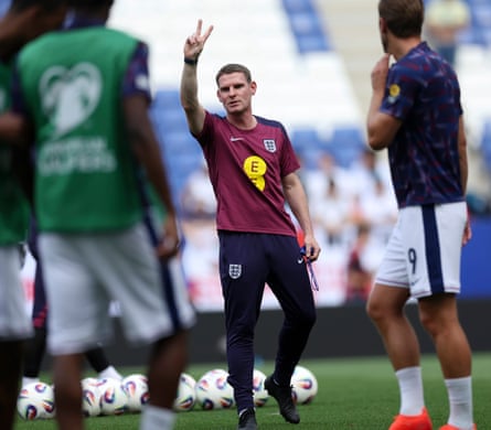 England assistant coach Anthony Barry gives instructions