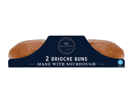 Pack of 2 M&S Collection Brioche Buns Made with Sourdough.