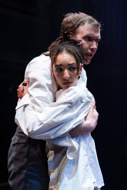 Joe Bannister and Patricia Allison in Black Comedy at the Orange Tree.
