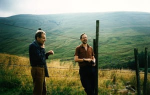 Lucian Freud, left, with WIlliam Feaver in Scotland, 1995